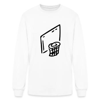 Basketball Basket Drawing - Men's Long Sleeve T-Shirt - white - Front