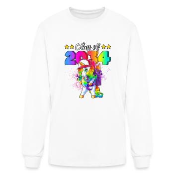 Class of 2034 Unicorn Kindergarten Back to School - Men's Long Sleeve T-Shirt - white - Front