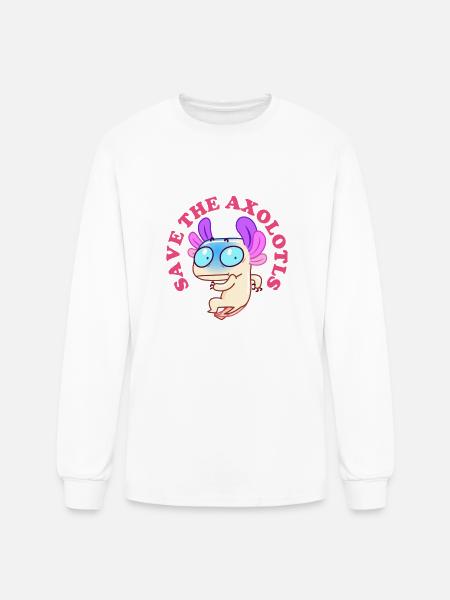 Save The Axolotls 47 - Men's Long Sleeve T-Shirt - white