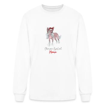 Chien à crête chinois - T-shirt à manches longues Homme - blanc - Devant