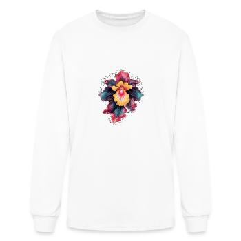 Orchid Flower Houseplant Blossom Orchids Lover - Men's Long Sleeve T-Shirt - white - Front