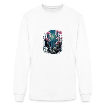 Orchid Flowers Mystical Forest Garden Orchids - Men's Long Sleeve T-Shirt - white - Front