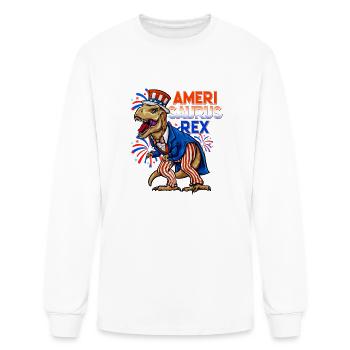 Amerisaurus Rex - Men's Long Sleeve T-Shirt - white - Front