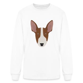 Bull Terrier Face - Men's Long Sleeve T-Shirt - white - Front