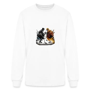 Ice Hockey Players Hockey Team Goalie Coach - Men's Long Sleeve T-Shirt - white - Front