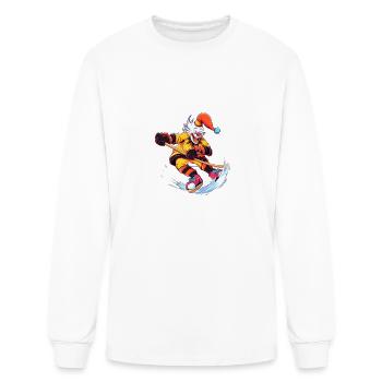 Hockey Player Clown Hockey Stick Ice Hockey Skates - Men's Long Sleeve T-Shirt - white - Front