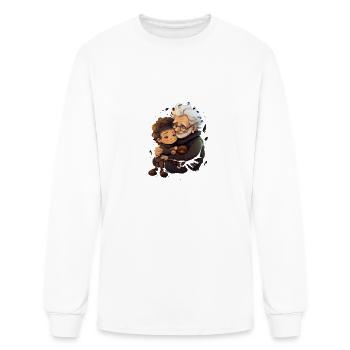 Grandparents Day Grandpa Pop Grandchild - Men's Long Sleeve T-Shirt - white - Front