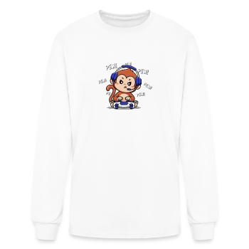 Monkey - Men's Long Sleeve T-Shirt - white - Front