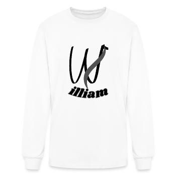 william name - Men's Long Sleeve T-Shirt - white - Front