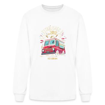 Scoops on Wheels ice cream - Men's Long Sleeve T-Shirt - white - Front