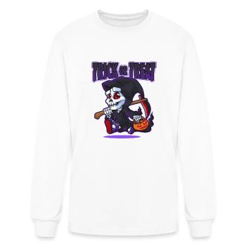 Halloween Trick or Treat Grim Reaper - Men's Long Sleeve T-Shirt - white - Front