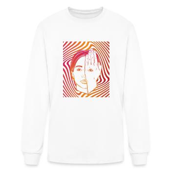 Girl With Eye On Hand Psychedelic Hypnotic - Men's Long Sleeve T-Shirt - white - Front