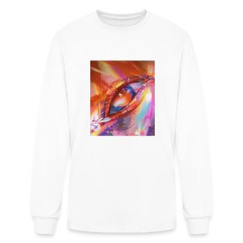 Anime Eyes Mouth - Men's Long Sleeve T-Shirt - white - Front