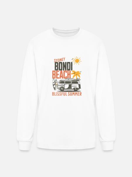 Sydney Bondi Beach Surfer - Men's Long Sleeve T-Shirt - white