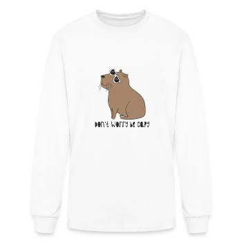 Dont Worry - Men's Long Sleeve T-Shirt - white - Front