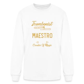 Trombonist Divine Musical Maestro Awesome Human - Men's Long Sleeve T-Shirt - white - Front