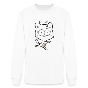 I Run Because I Like Pizza 1 - Men's Long Sleeve T-Shirt - white - Front