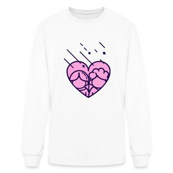 Heart love - Men's Long Sleeve T-Shirt - white - Front