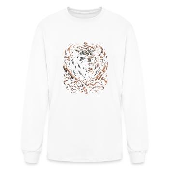 scary bear - Men's Long Sleeve T-Shirt - white - Front