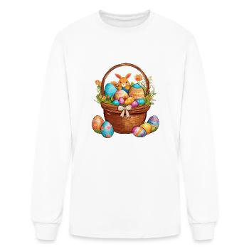 Easter Bunny Basket - Men's Long Sleeve T-Shirt - white - Front
