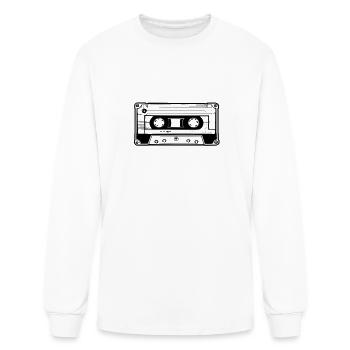 Retro Audio Music Mix Tape Cassette - Men's Long Sleeve T-Shirt - white - Front
