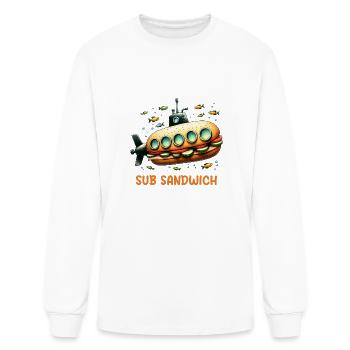 Funny Sandwich Submarine Sub Sandwich - Men's Long Sleeve T-Shirt - white - Front