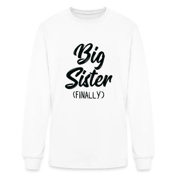 Grande Soeur Enfin Filles Enfants Tout-petits Grande Soeur - T-shirt à manches longues Homme - blanc - Devant