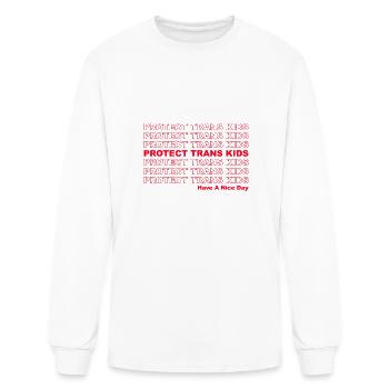 Protect Trans - LGBTQ Ally Trans Live Matter - Men's Long Sleeve T-Shirt - white - Front