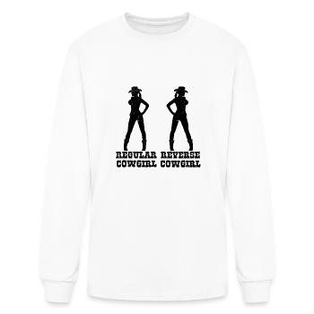 Reverse Cowgirl Cowgirl - Men's Long Sleeve T-Shirt - white - Front