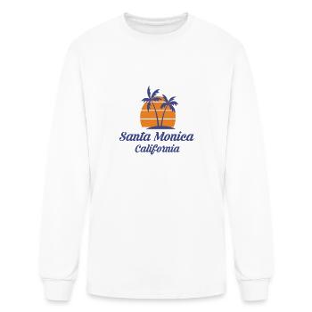 Santa Monica California CA Beach Pier Souvenir - Men's Long Sleeve T-Shirt - white - Front