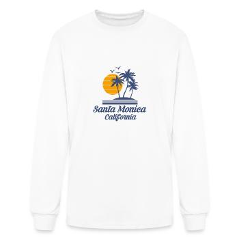 Santa Monica California CA Pier Beach - Men's Long Sleeve T-Shirt - white - Front