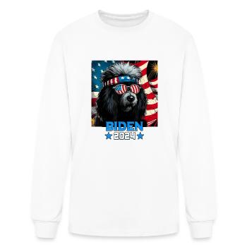 President Biden 2024 Puli Dog - Men's Long Sleeve T-Shirt - white - Front