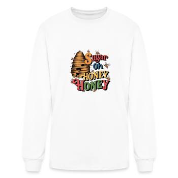 Topography "Sugar Oh Honey Honey" - Men's Long Sleeve T-Shirt - white - Front