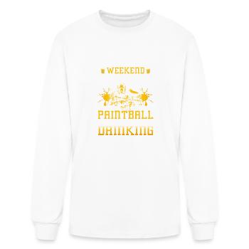 Weekend Forecast Paintball Tactical Player Paintba - Men's Long Sleeve T-Shirt - white - Front