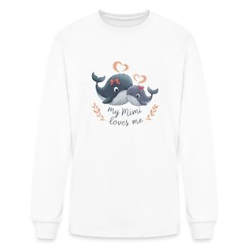 My Mimi Loves Me grandchild - Men's Long Sleeve T-Shirt - white - Front