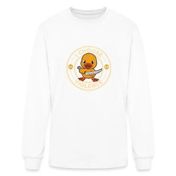 I CHOOSE VIOLENCE DUCK - Men's Long Sleeve T-Shirt - white - Front