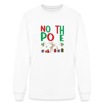 Funny NORTH POLE DANCER - Men's Long Sleeve T-Shirt - white - Front