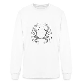 Salty To The Core Crab - Men's Long Sleeve T-Shirt - white - Front