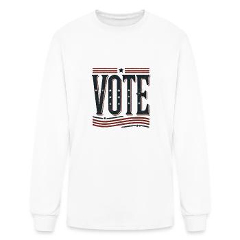 vote - Men's Long Sleeve T-Shirt - white - Front