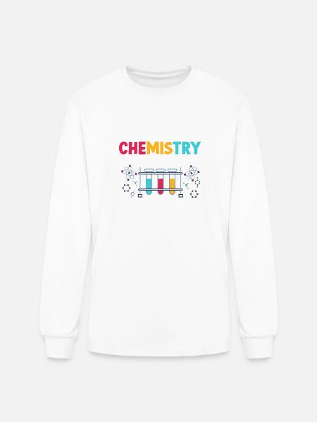 Chemistry Is like cooking just don't Funny - Men's Long Sleeve T-Shirt - white