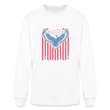 Eagle America - Men's Long Sleeve T-Shirt - white - Front