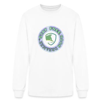 Stay Free Moon Dreamer | phozos | phrase - Men's Long Sleeve T-Shirt - white - Front