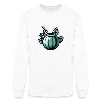Yerbaholic Yerba Mate - Men's Long Sleeve T-Shirt - white - Front