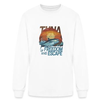 Ocean Depths and Tuna - Men's Long Sleeve T-Shirt - white - Front
