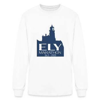 Ely - Marathon – 26.2 – 2025 - Men's Long Sleeve T-Shirt - white - Front