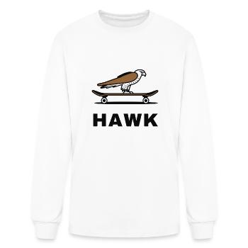 Hawk Skater Fan Skateboard Stunts Freestyle Gift - Men's Long Sleeve T-Shirt - white - Front