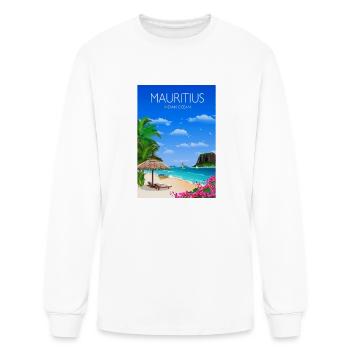 Beautiful Beach Mauritius Active T Shirt - Men's Long Sleeve T-Shirt - white - Front