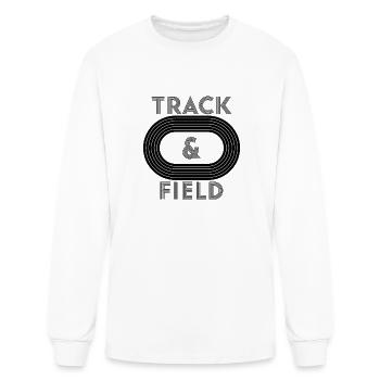 Piste de sport Clipart - T-shirt à manches longues Homme - blanc - Devant