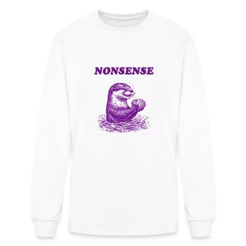 Nonsense Otter Retro - Men's Long Sleeve T-Shirt - white - Front