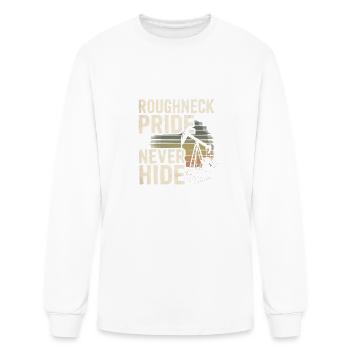 Roughneck Pride ne cache jamais fière plate-forme pétrolière - T-shirt à manches longues Homme - blanc - Devant